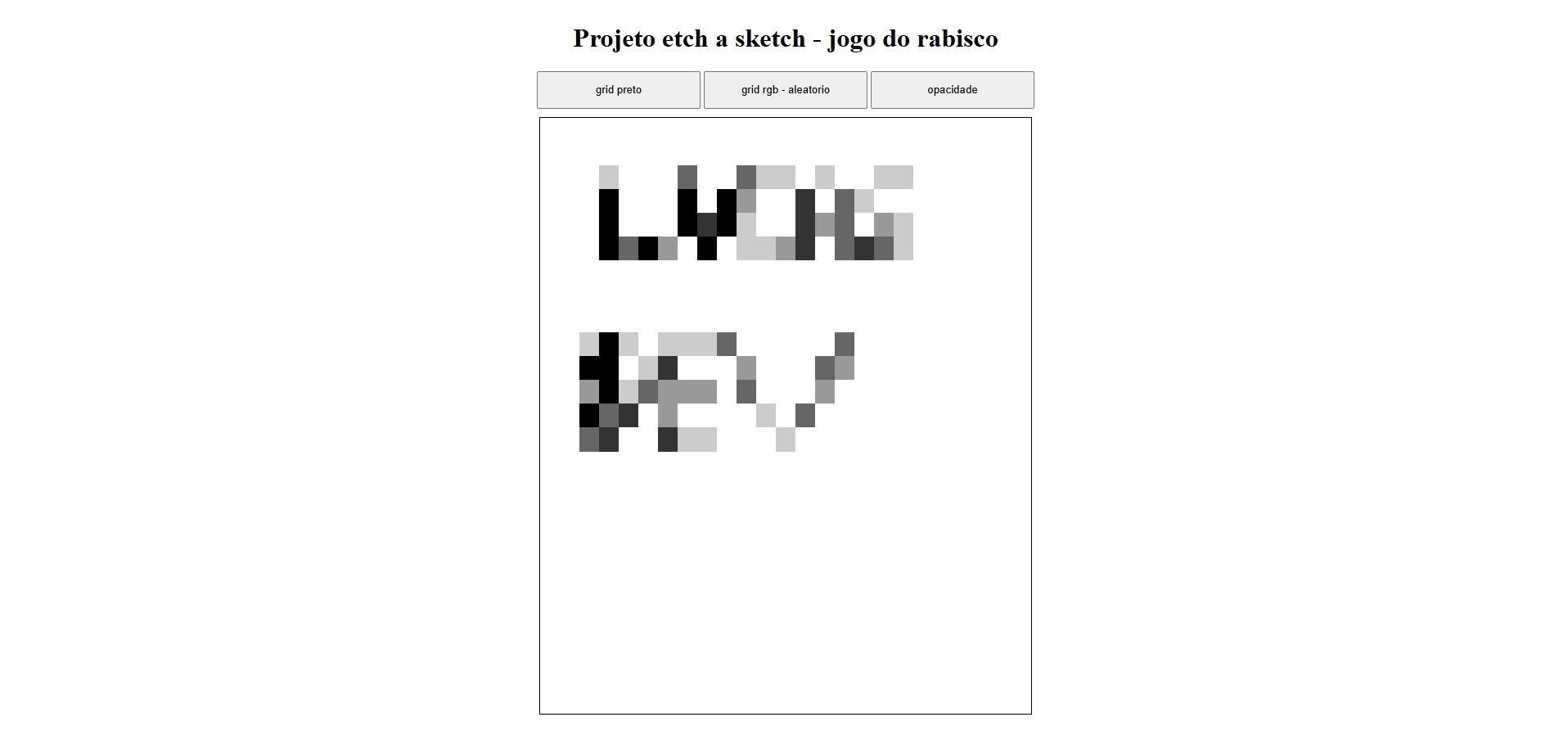 Projeto jogo do rabisco