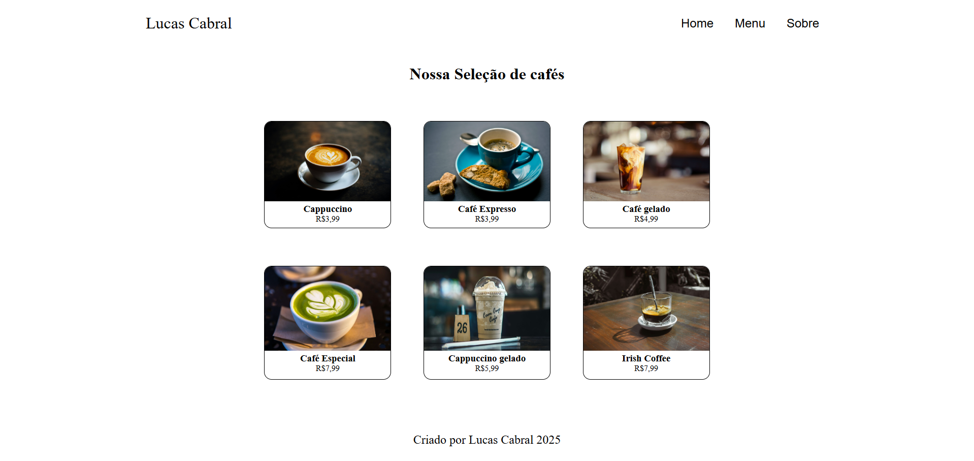 projeto restaurante webpage
